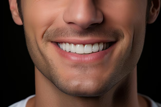 Man smiling after Invisalign treatment